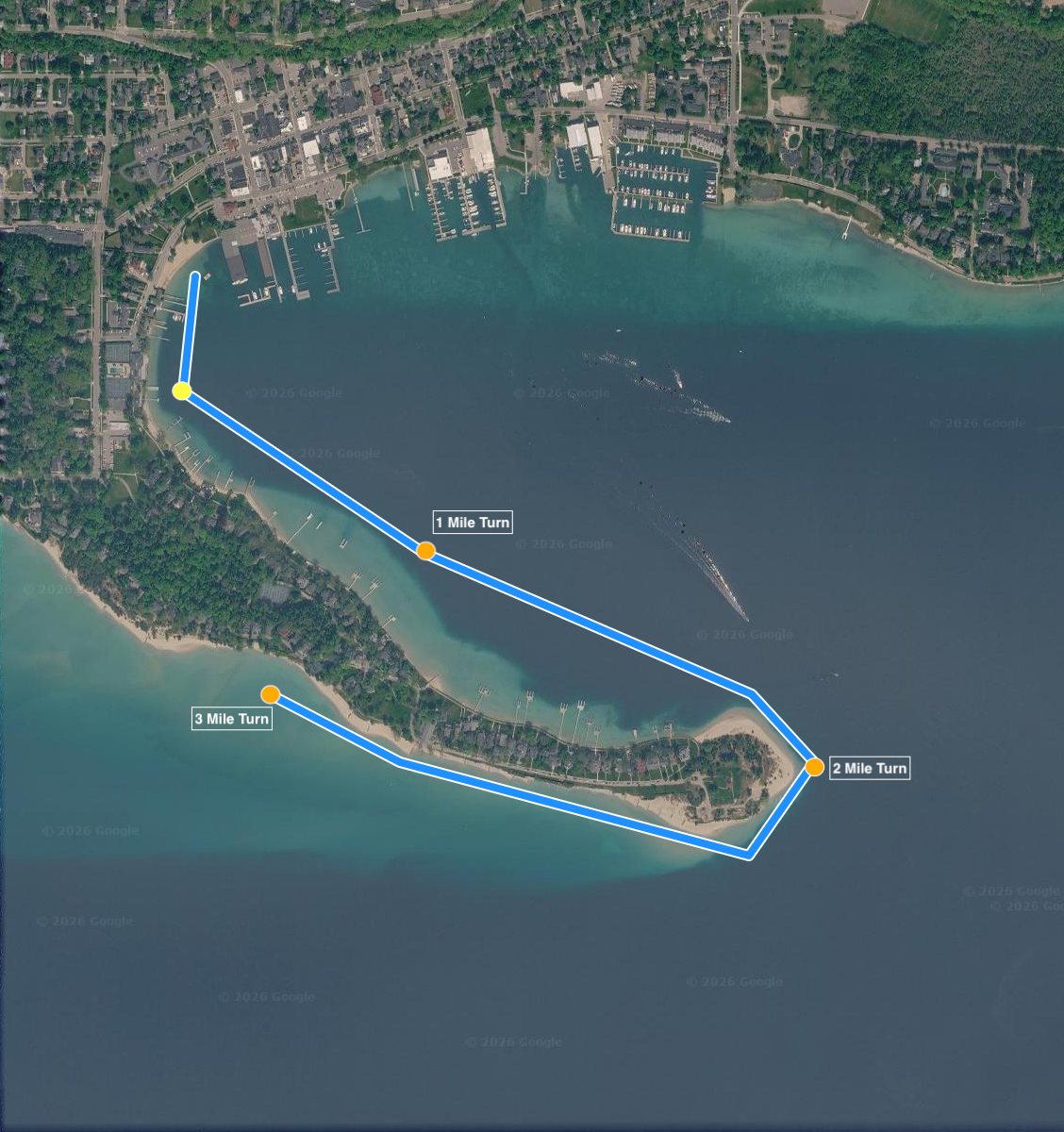Harbor Springs Coastal Crawl course map
